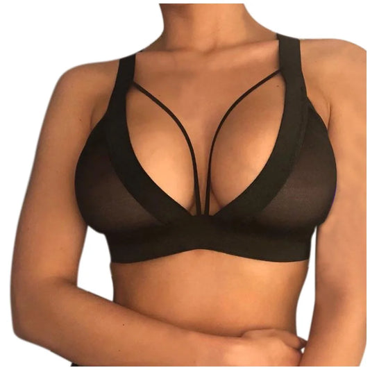 Valentines Day Lingerie for Women Sexy Girl Hollow Out Elastic Cage Bra