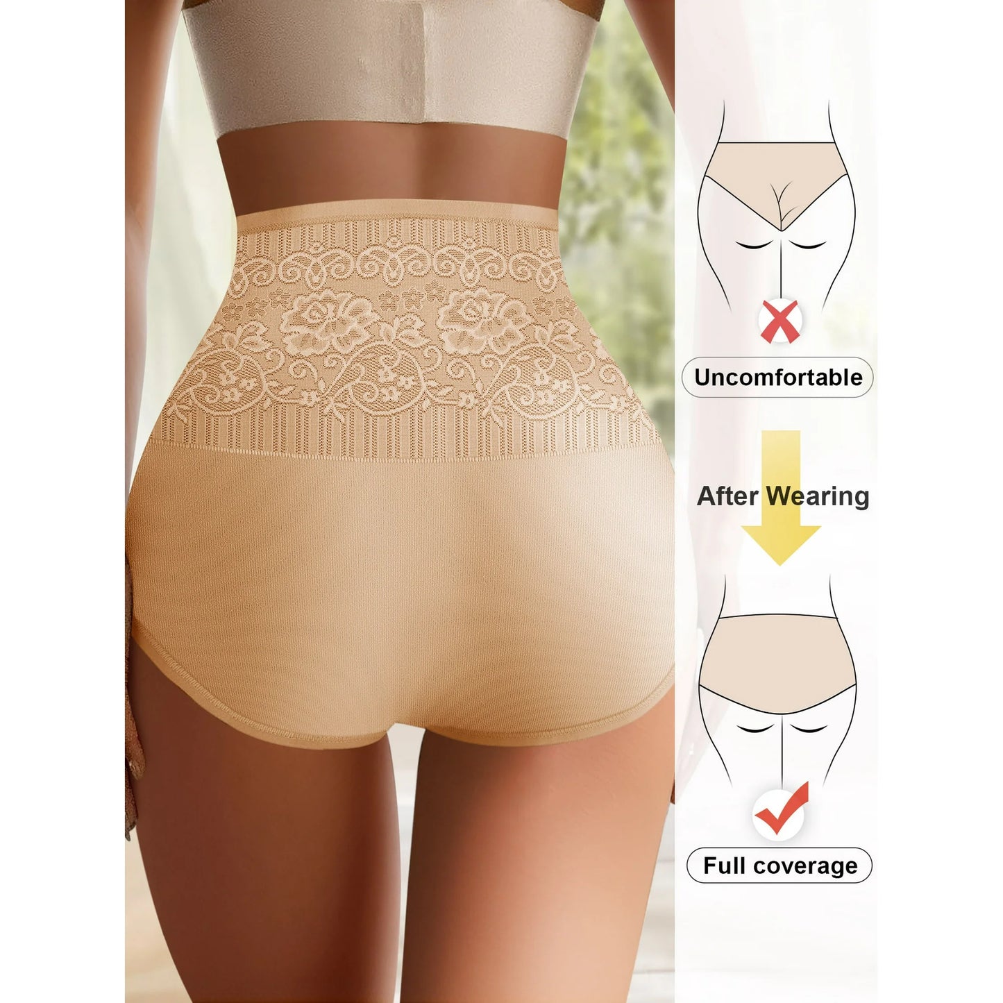 Women's Cotton High Waist Panties