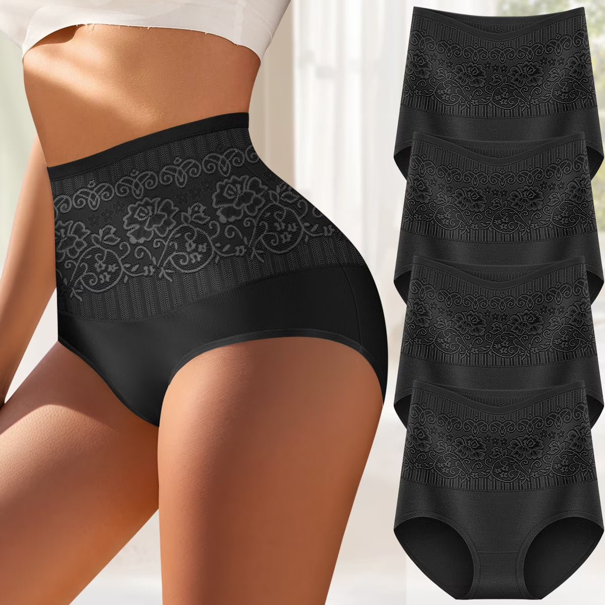 Women's Cotton High Waist Panties