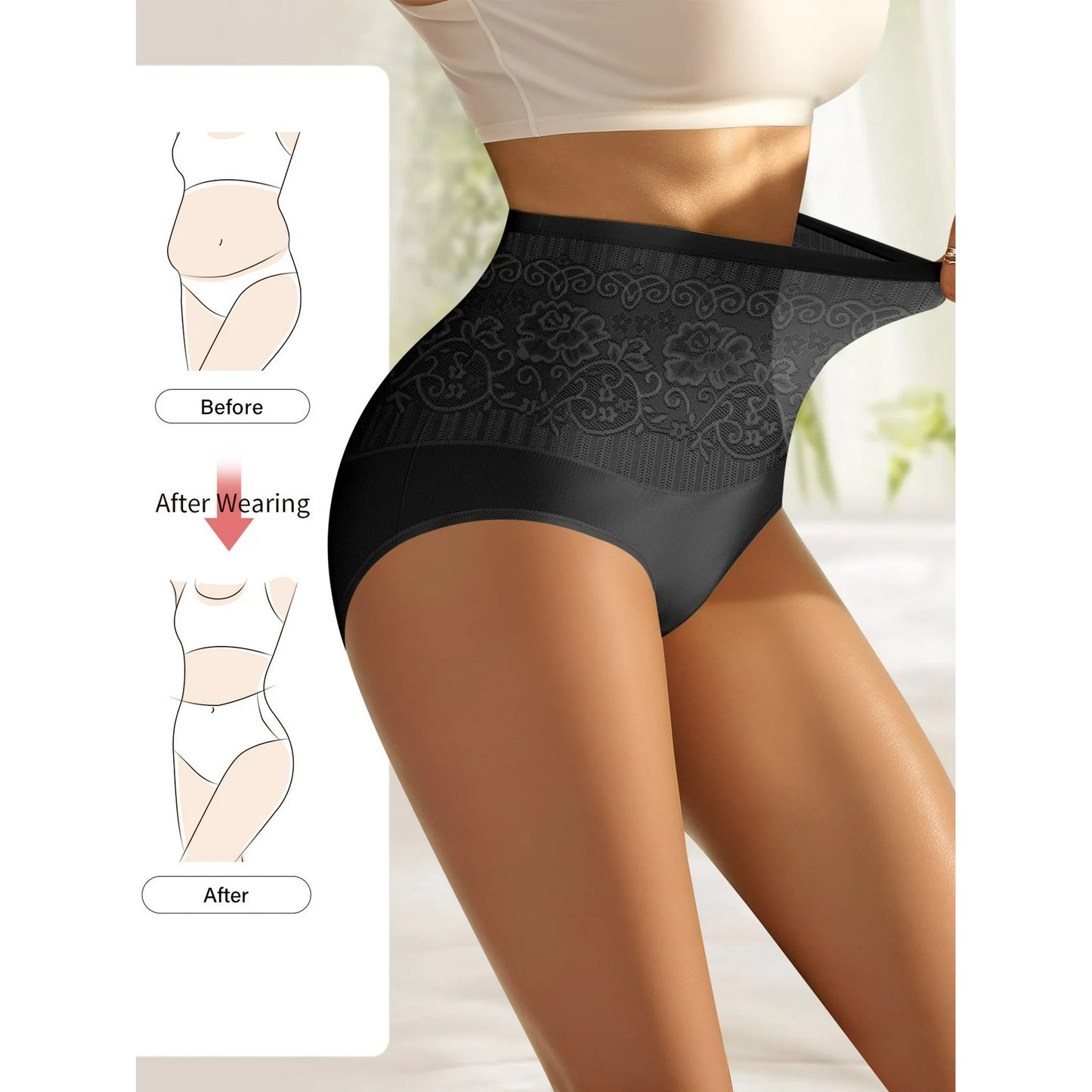 Women's Cotton High Waist Panties