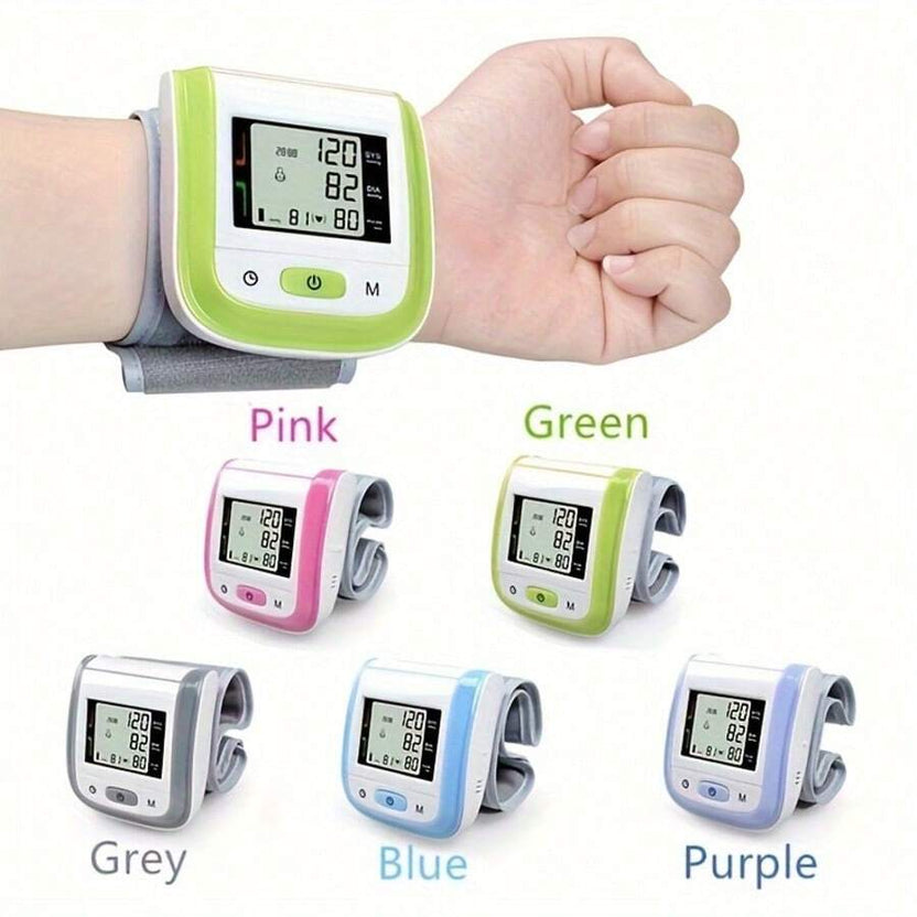 Hot🔥Digital Wrist Blood Pressure Monitor – LCD Screen, Voice, Portable Case