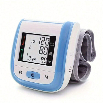 Hot🔥Digital Wrist Blood Pressure Monitor – LCD Screen, Voice, Portable Case